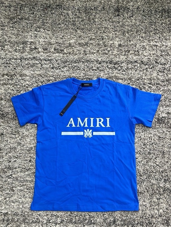AMIRI Other - AMIRI Blue Logo Short-Sleeve Crewneck Tee